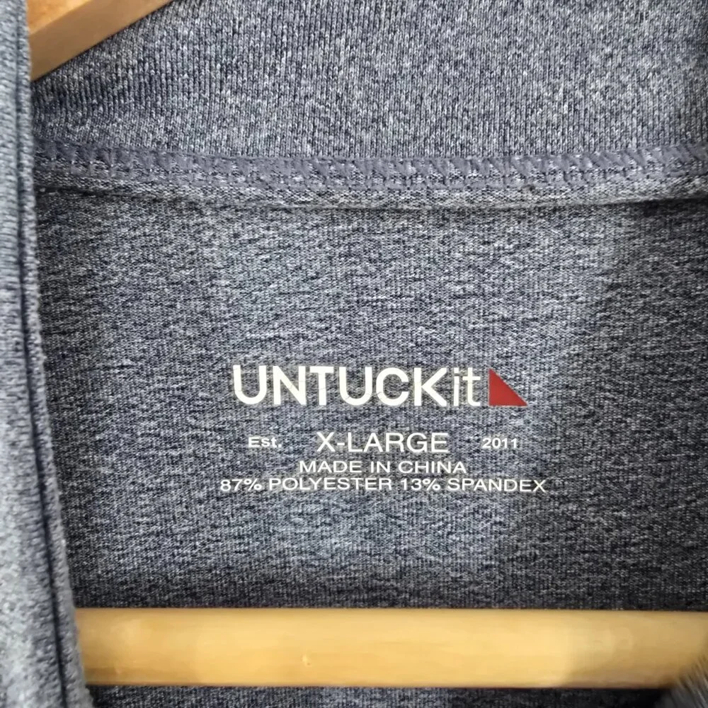 UNTUCKit Pullover Mens XL Blue Quarter Zip Pullover Stretch Performance‎ Golf